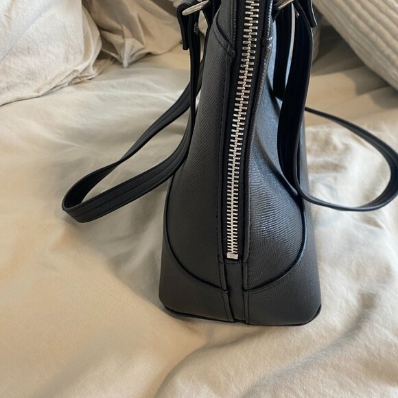 Kennth Cole Reaction Satchel Black Handbag‎ Purse Shoulder Bag - Picture 5 of 9